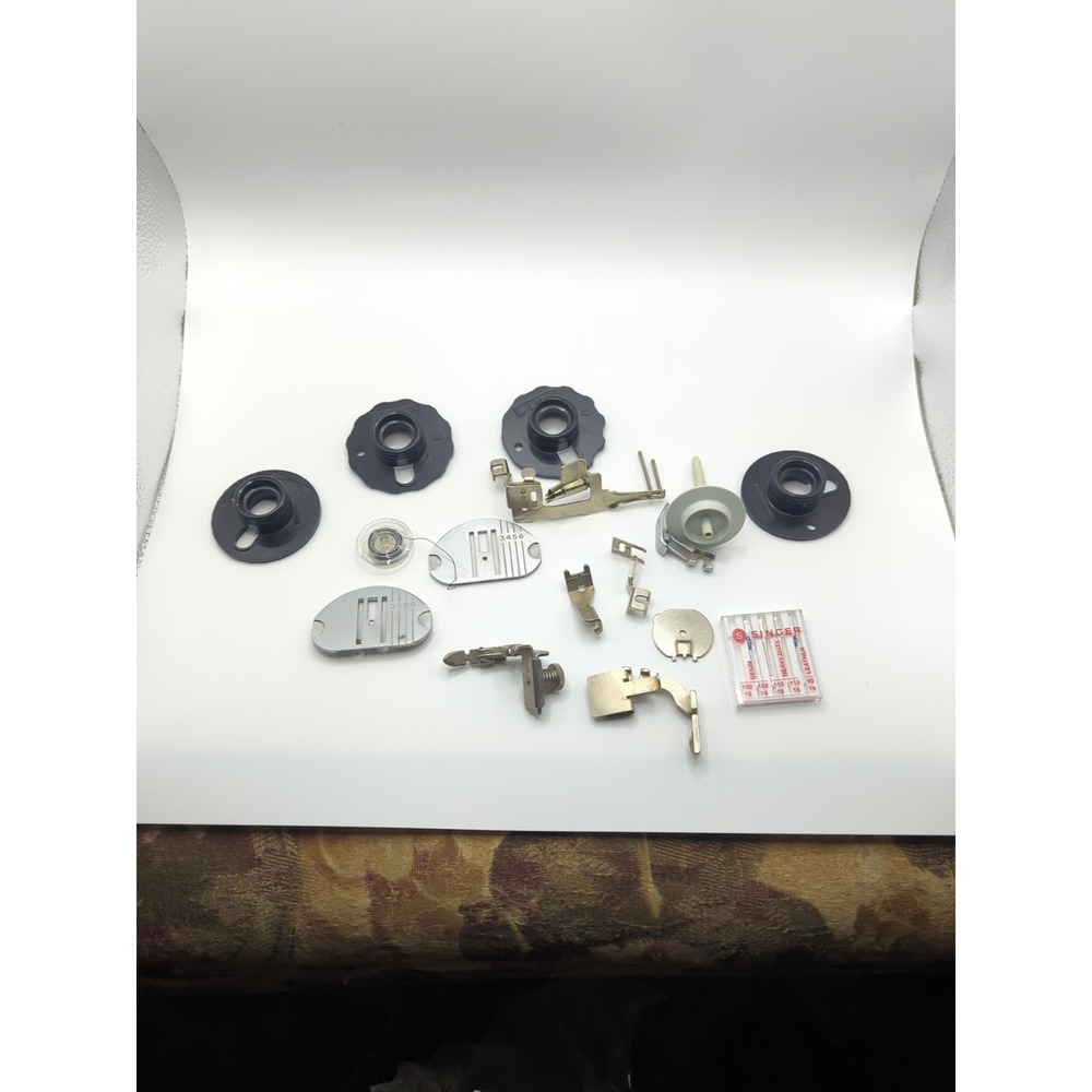 Lot Of Singer Sewing Machine Serger Vintage Parts And Attachments Misc